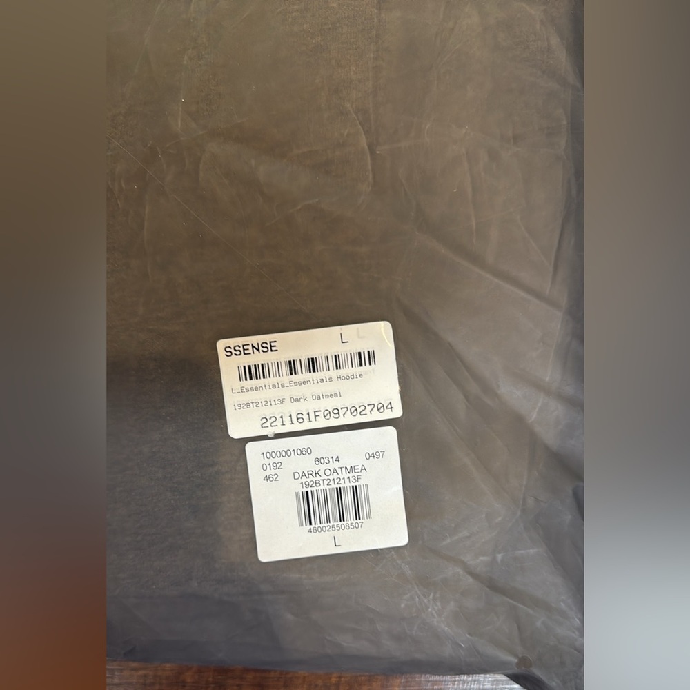 Essentials Fear of God Hoodie dark oatmeal size large - Picture 7 of 8